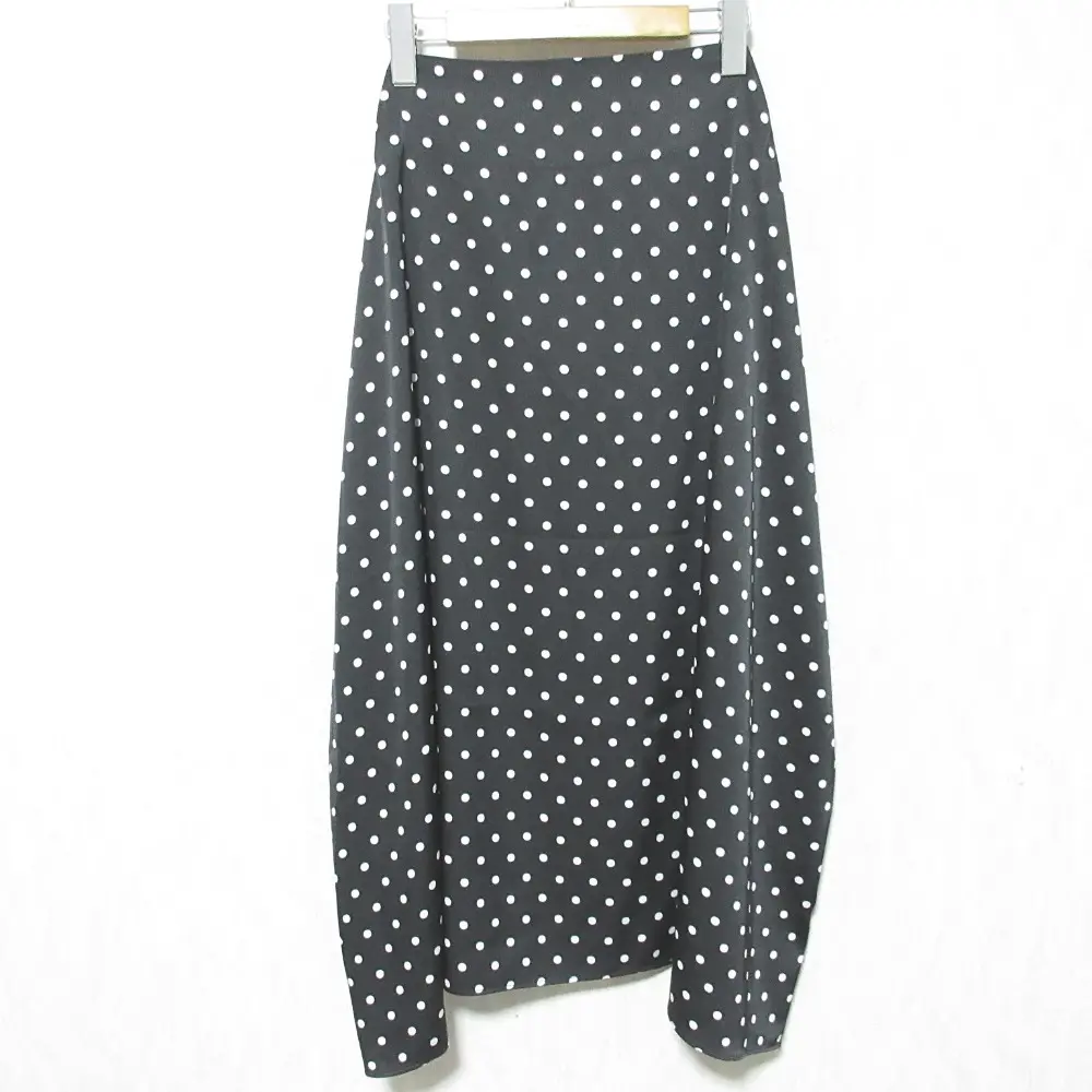 24SS BEARDSLEY ビアズリー ドットラップ風スカート BEZ1041101A0002 サイズF ブラック