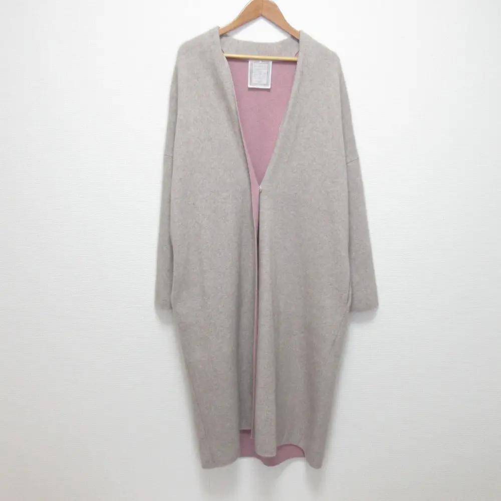 22AW BEARDSLEY ビアズリー ウール ロングコート サイズF ベージュ