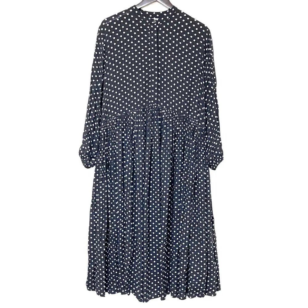 BEARDSLEY ビアズリー ドット柄 ロング丈 ギャザーワンピース BEZ10A2209A0003 サイズ0 ブラック×ホワイトの買取実績【2026年5月買取】