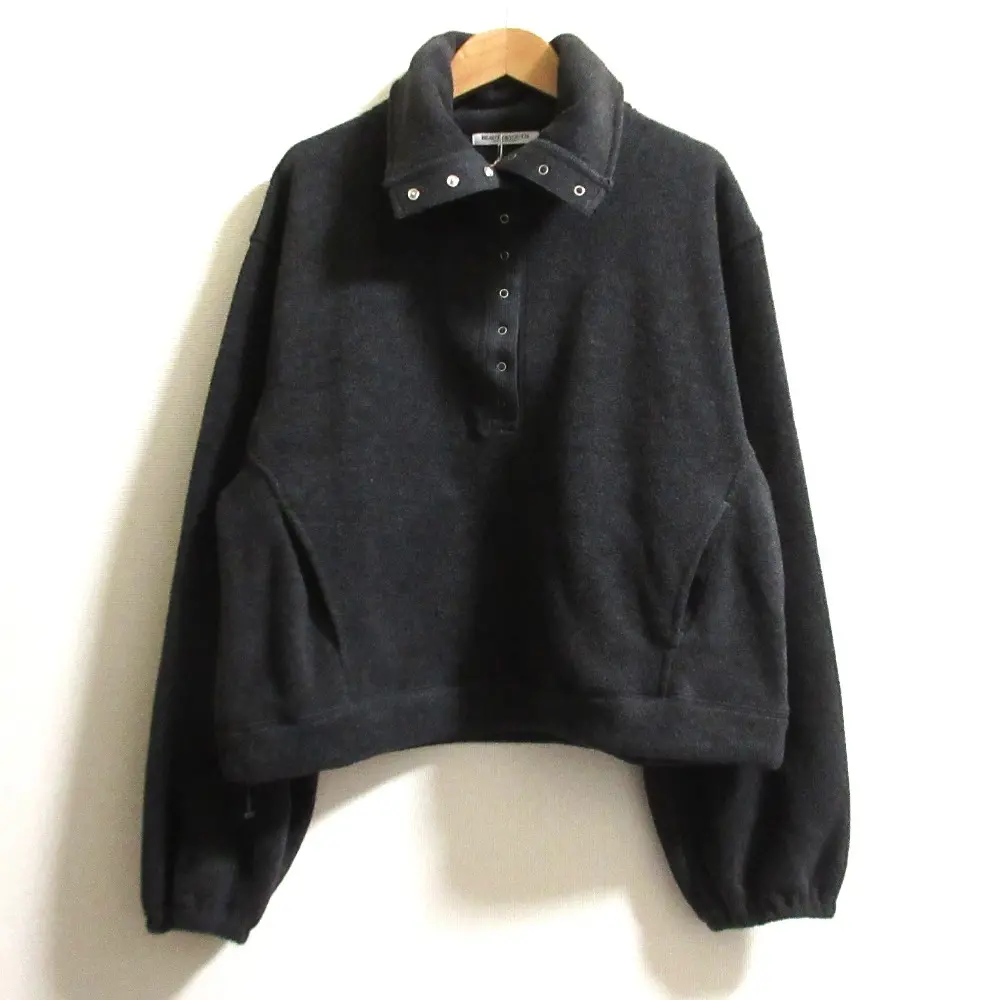 25AW BEAUTY&YOUTH ビューティーアンドユース ユナイテッドアローズ フリーススナッププルオーバー 16121755421 グレー
