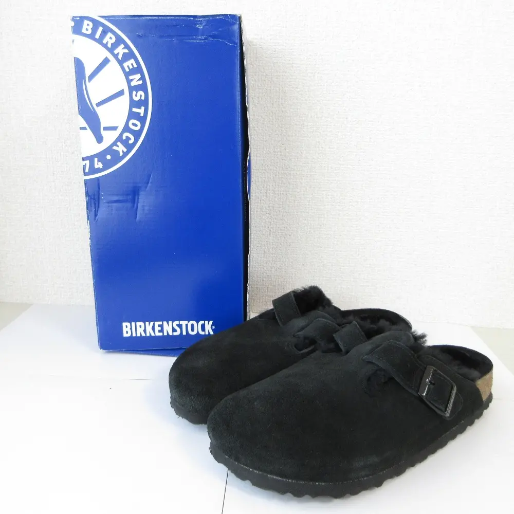 BIRKENSTOCK ビルケンシュトック ボストン VL/Shearling クロックサンダル 24.5cm ブラック