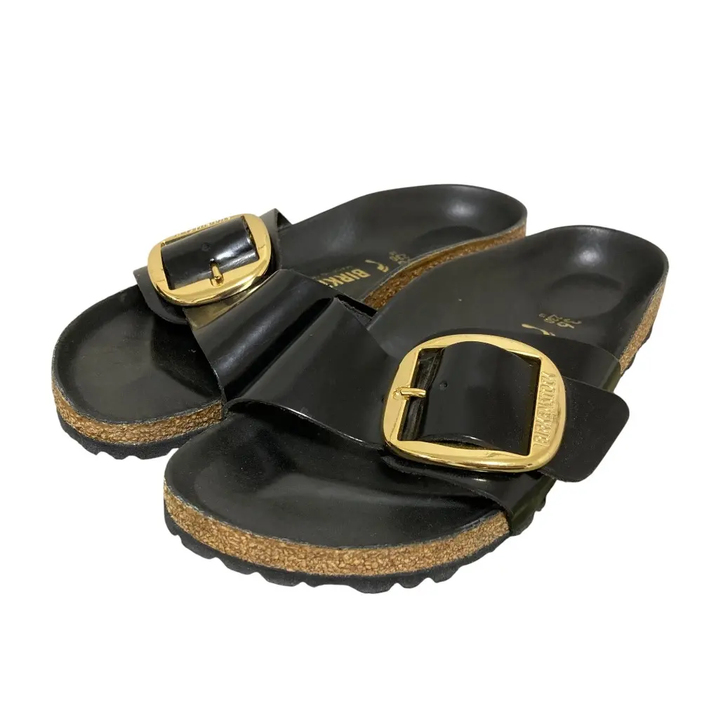 BIRKENSTOCK ビルケンシュトック Madrid Big Buckle Black Patent サンダル サイズ36 23cm ブラック