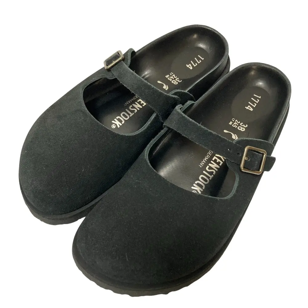 BIRKENSTOCK ビルケンシュトック 1774 Maria Suede スエードレザー サボサンダル サイズ24.5cm ブラック