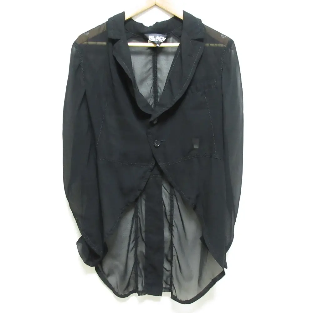 BLACK COMME des GARCONS ブラックコムデギャルソン シングル 燕尾 シアージャケット AD2010 サイズM ブラック