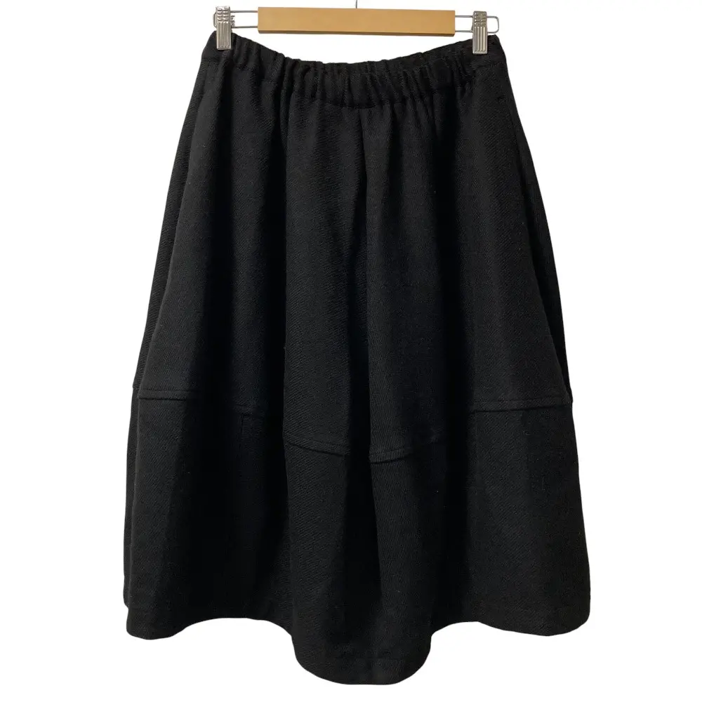 BLACK COMME des GARCONS ブラックコムデギャルソン ウールバルーン ロングスカート AD2018 1B-S003 サイズXS ブラック