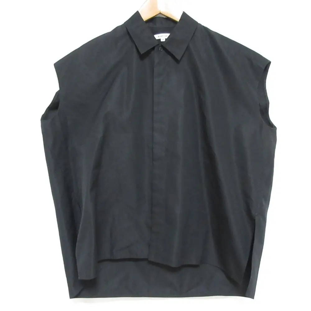 BLAMINK ブラミンク ノースリーブ シャツ ワイドブラウス 7921-230-0078 サイズ36 ブラック