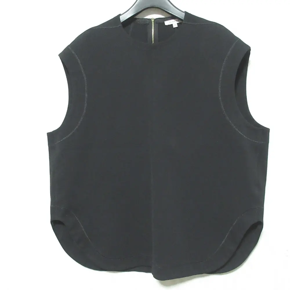 BLAMINK ブラミンク コットンリブクルーネックノースリーブ プルオーバーブラウス カットソー 7917-299-0029 36 ブラック