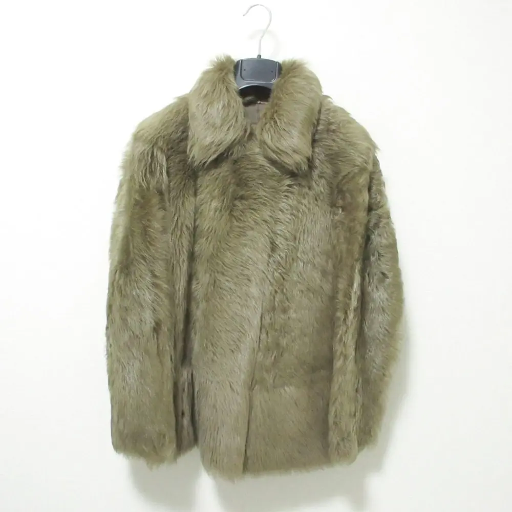 BLANCHA ブランカ 毛皮 ムートン シープレザー ジャケット ハーフコート ブラウン