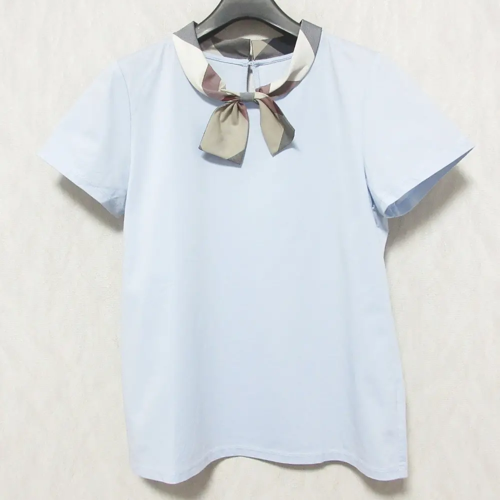 BLUE LABEL CRESTBRIDGE ブルーレーベルクレストブリッジ ピマコットンプレーティング天竺ボウタイTシャツ 55P26317 38 サックス