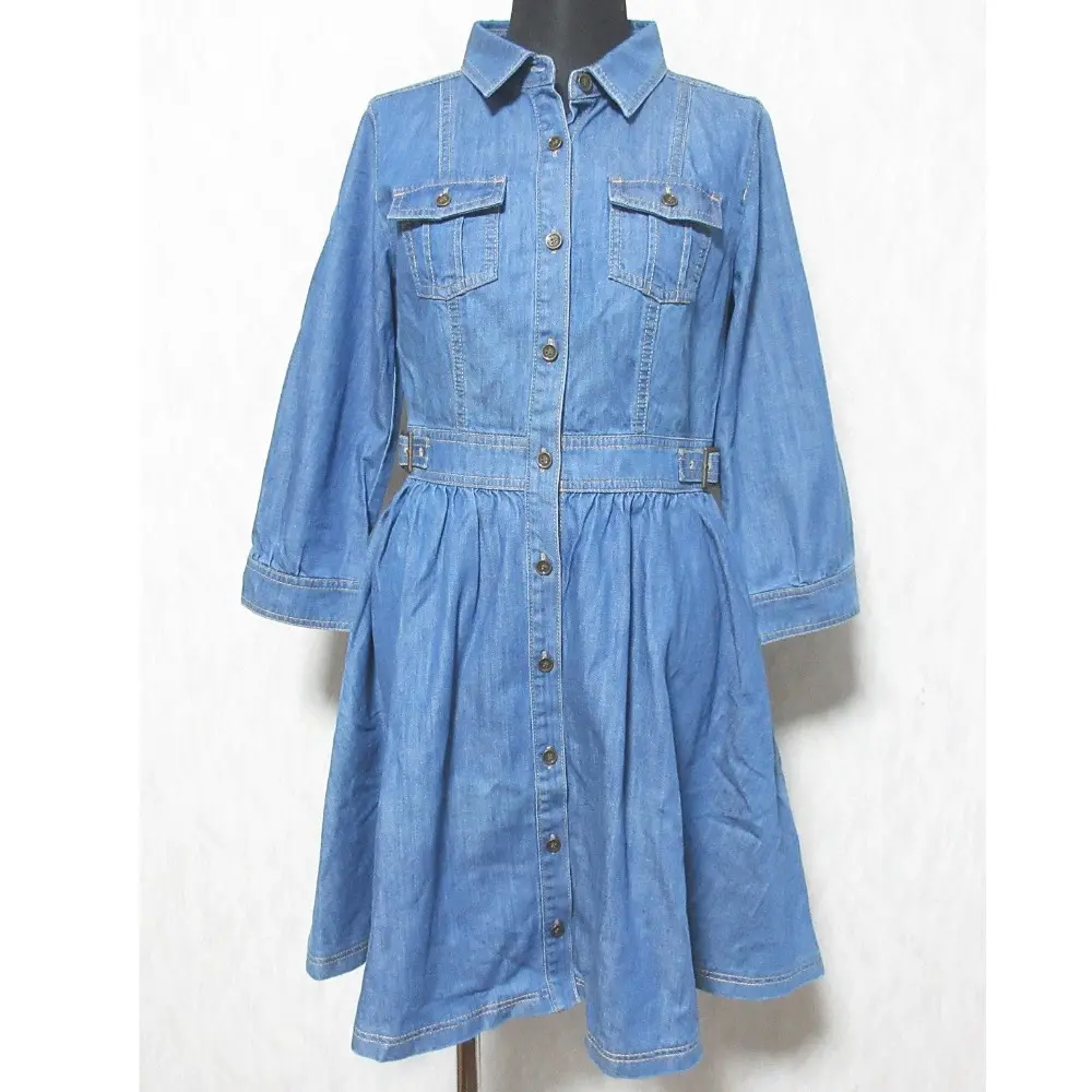 BLUE LABEL CRESTBRIDGE ブルーレーベルクレストブリッジ デニム シャツワンピース 55J10-307-28 36 インディゴ