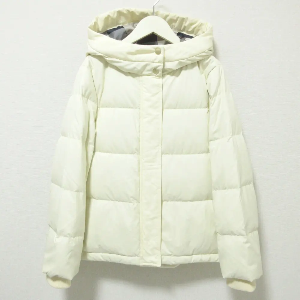 24AW BLUE LABEL CRESTBRIDGE ブルーレーベルクレストブリッジ ハイマルチピーチタフタショートダウンジャケット 38 イエロー