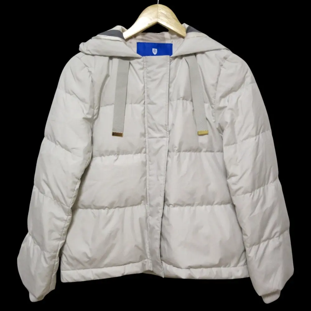 21AW BLUE LABEL CRESTBRIDGE ブルーレーベルクレストブリッジ リサイクルタフタショート ダウンジャケット エクリュベージュ系