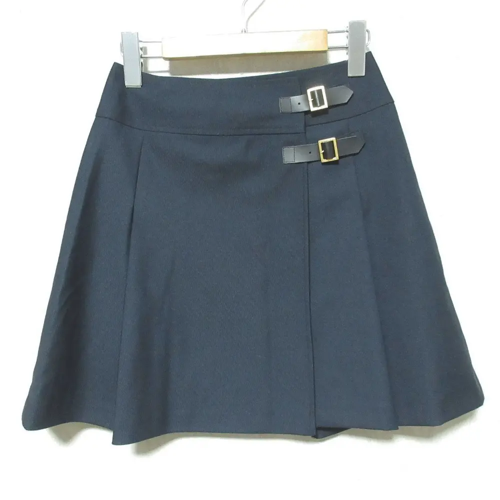 BLUE LABEL CRESTBRIDGE ブルーレーベルクレストブリッジ ラップスカート 55S06-242-28 サイズ34 ネイビー