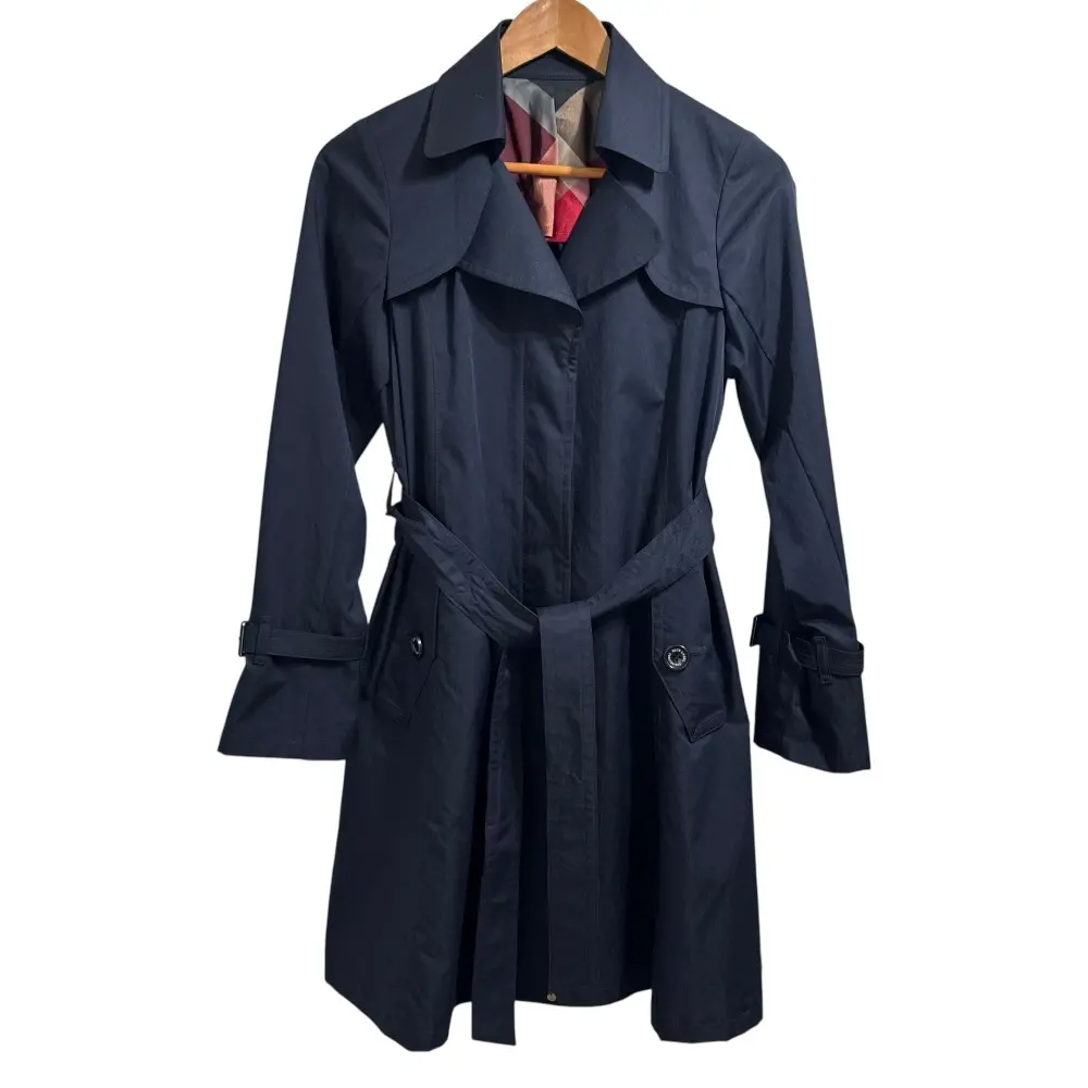 BLUE LABEL CRESTBRIDGE ブルーレーベル クレストブリッジ トレンチコート サイズ36 ネイビー
