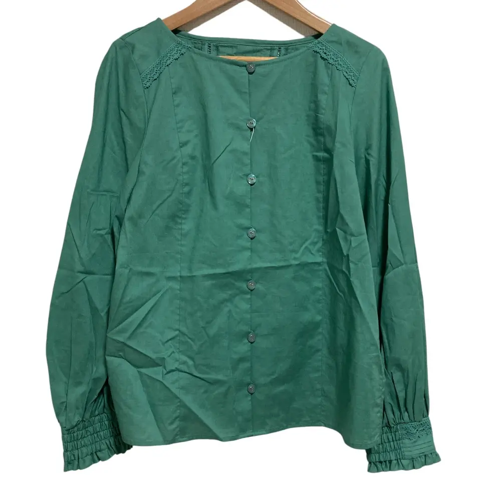 BLUE LABEL CRESTBRIDGE ブルーレーベルクレストブリッジ 長袖 ブラウス サイズ36 グリーン 
