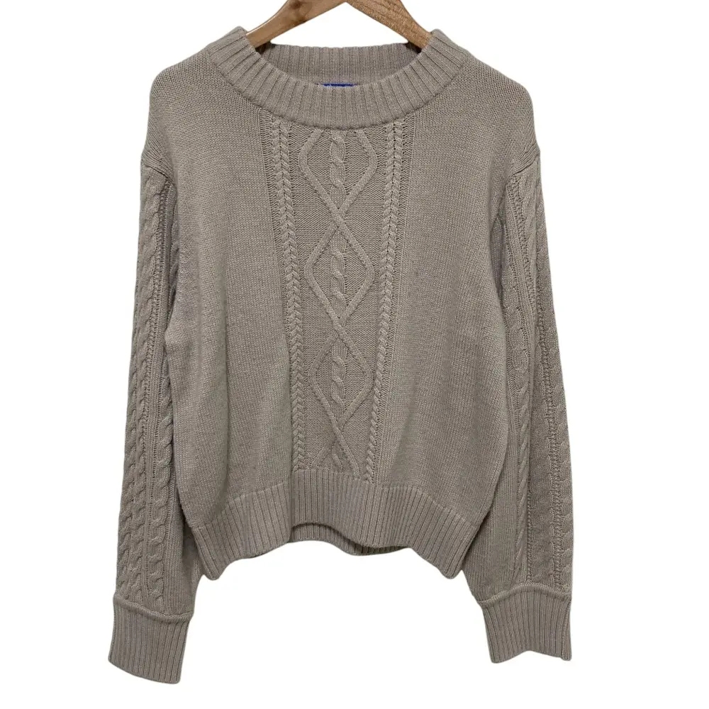 BLUE LABEL CRESTBRIDGE ブルーレーベルクレストブリッジ アランパターンニット セーター サイズ38 ベージュ