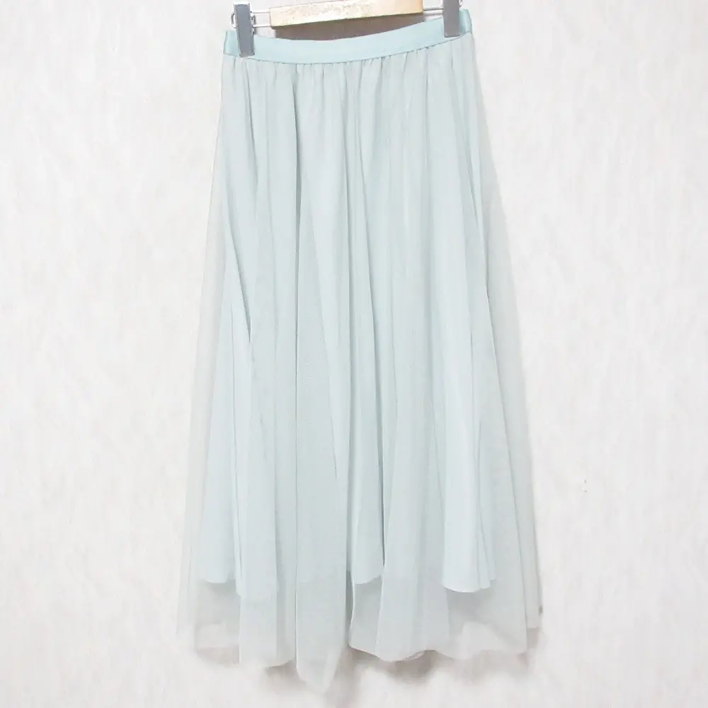 BLUE LABEL CRESTBRIDGE ブルーレーベルクレストブリッジ エアーライトチュールスカート 55S20-346-20 サイズ38 ライトブルー