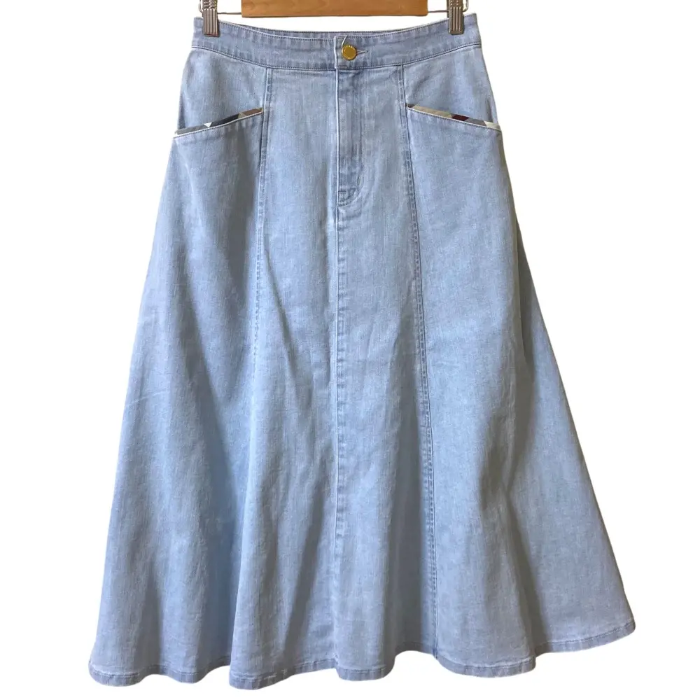 25SS BLUE LABEL CRESTBRIDGE ブルーレーベル クレストブリッジ ストレッチデニムスカート サイズ40 ライトブルー の買取実績【2025年8月買取】