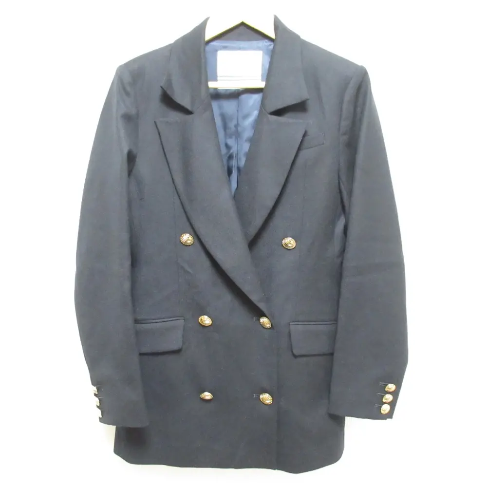 22AW BORDERS at BALCONY ボーダーズアットバルコニー ウール ダブルジャケット BD2221-3B-25 サイズ38 ネイビー