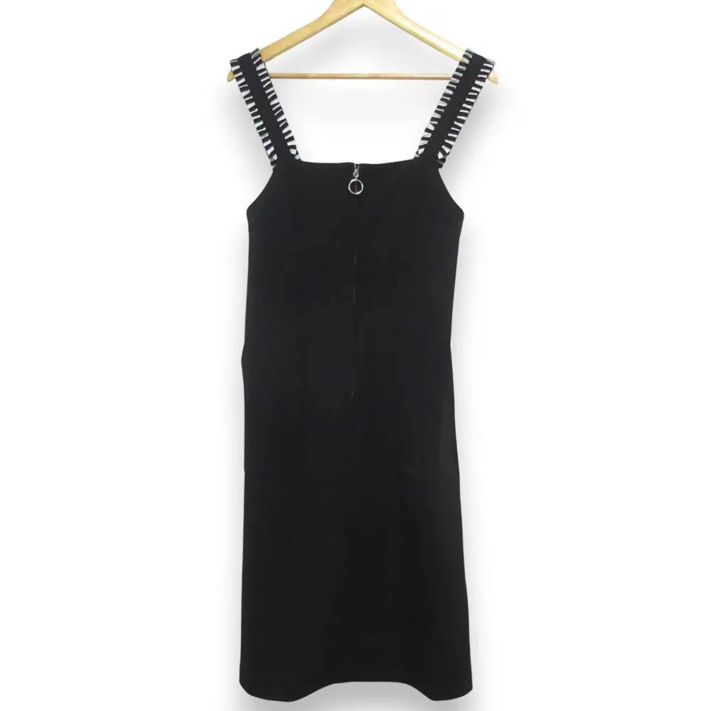 22SS BORDERS at BALCONY ボーダーズアットバルコニー ロングジャンパースカート ワンピース BD2211-3H-10 サイズ36 ブラック