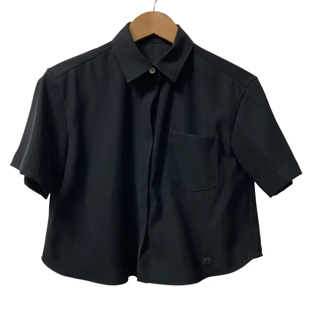25SS BORDERS at BALCONY ボーダーズアットバルコニー CROPPED TWILL TOP ブラウス BD2521-3C-02 サイズ36 ブラックの買取実績【2025年9月買取】