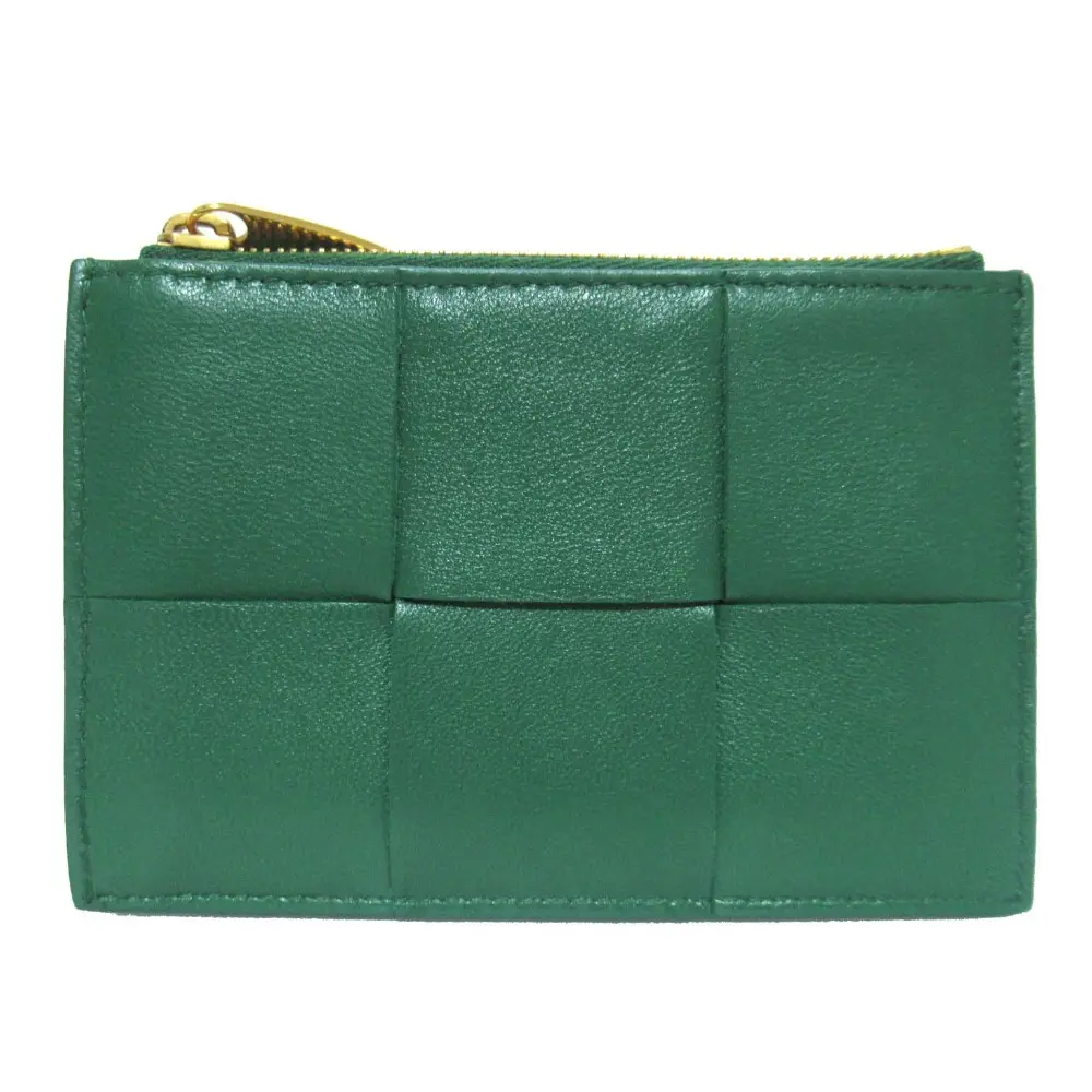 BOTTEGA VENETA ボッテガヴェネタ レザー フラグメントケース カードケース コインケース グリーン