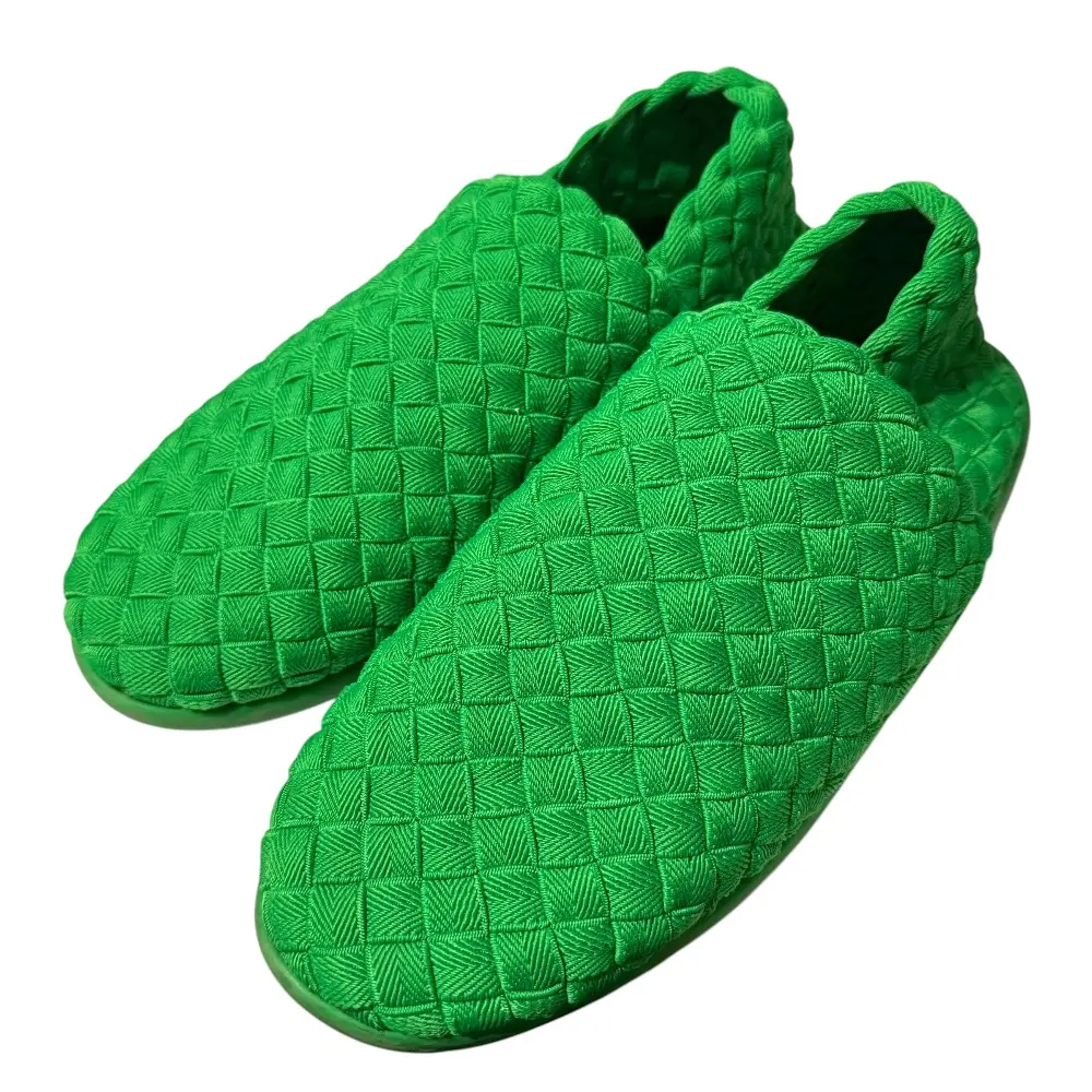 BOTTEGA VENETA ボッテガヴェネタ イントレチャート スリッポン スニーカー 38 1/2 25.5cm相当 グリーン