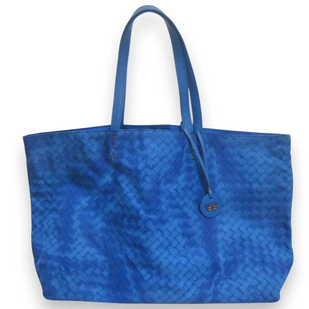 BOTTEGA VENETA ボッテガヴェネタ イントレッチオリュージョン ナイロン トートバッグ ブルー