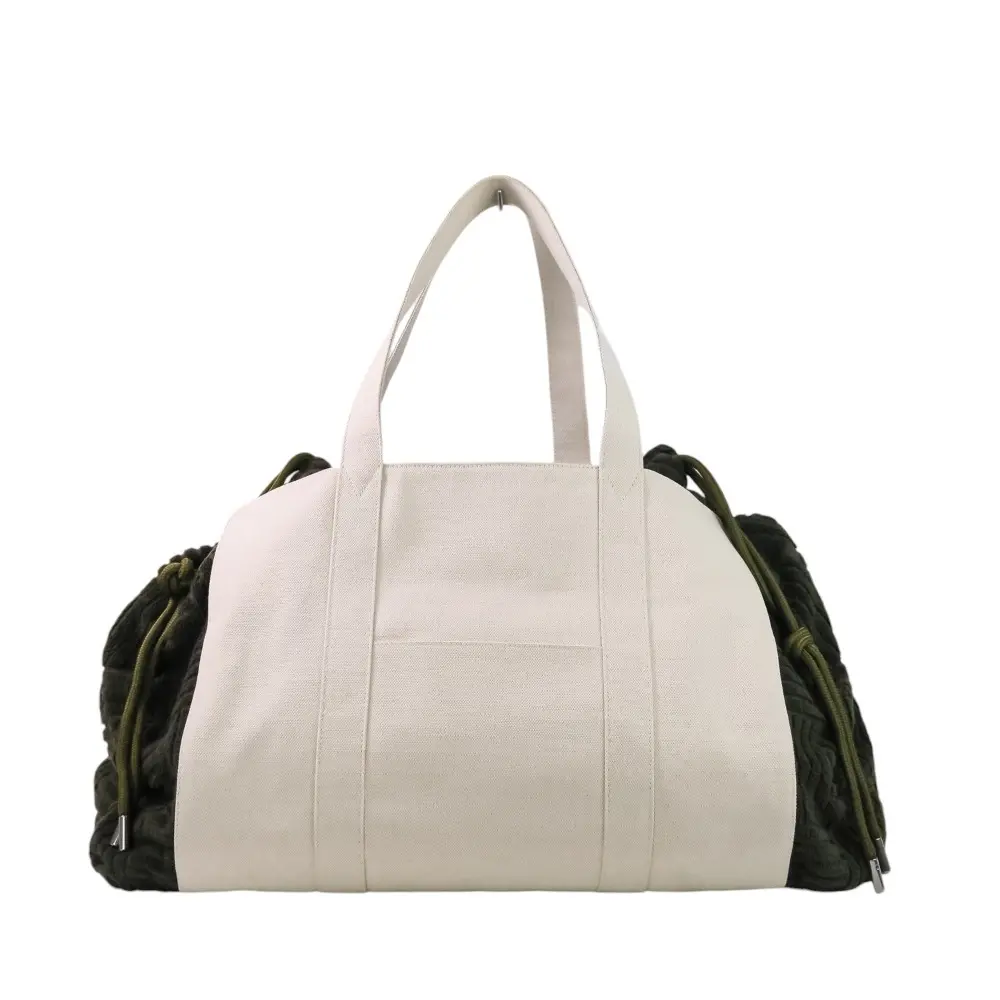 BOTTEGA VENETA ボッテガヴェネタ キャンバスミックス ジャガード トラベルバッグ ボストンバッグ 709442 グリーン