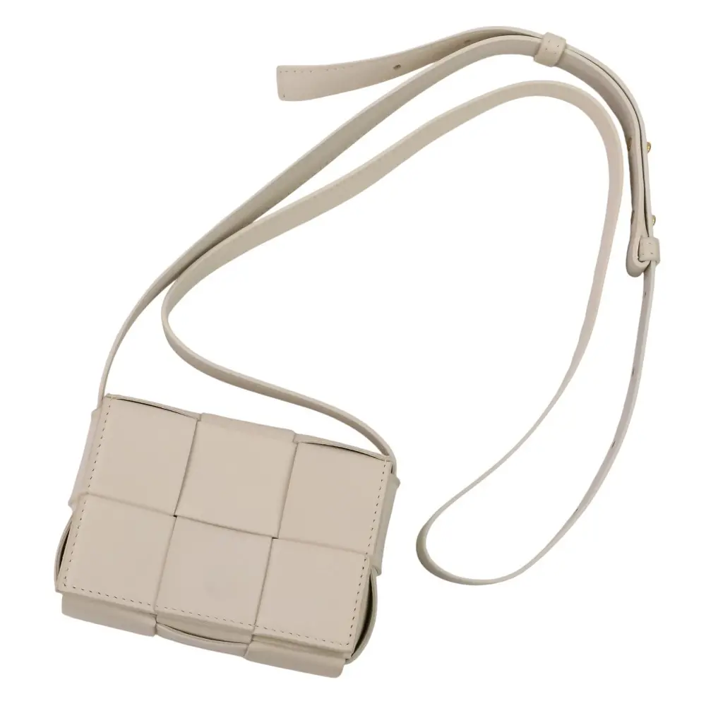 Bottega Veneta ボッテガヴェネタ カセット カーフレザー ショルダーバッグ 667048 VCQ72 ホワイト