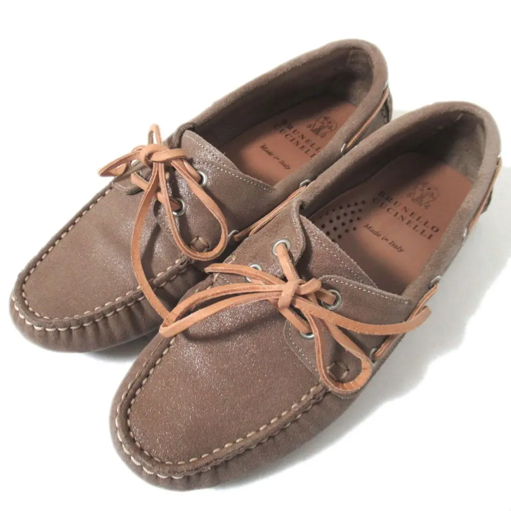 BRUNELLO CUCINELLI ブルネロクチネリ ドライビングシューズ デッキシューズ 37 23.5～24cm相当 モカブラウンの買取実績【2024年9月買取】