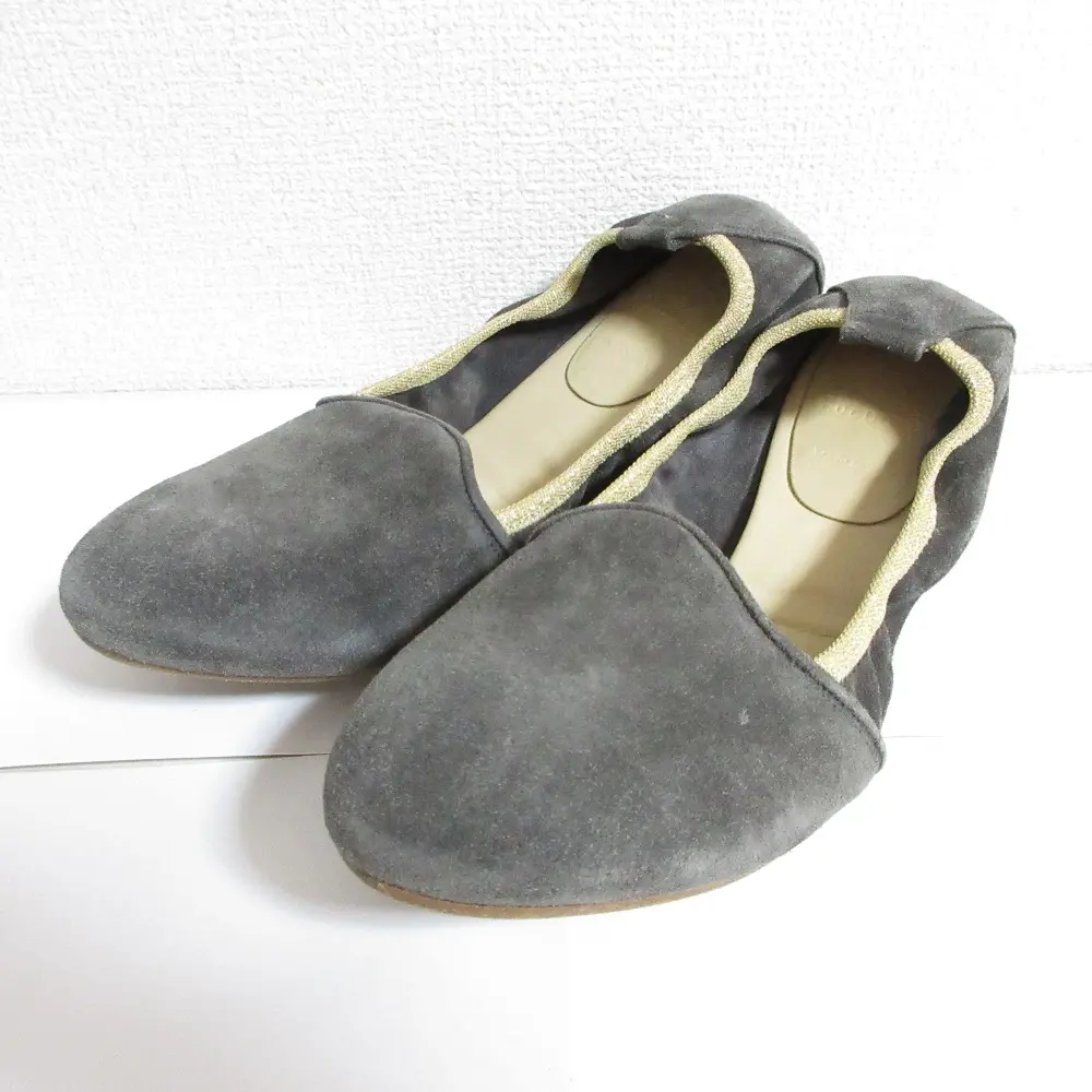 BRUNELLO CUCINELLI ブルネロクチネリ スエード バレエシューズ フラットパンプス 36.5 23.5cm相当 グレーの買取実績【2024年10月買取】
