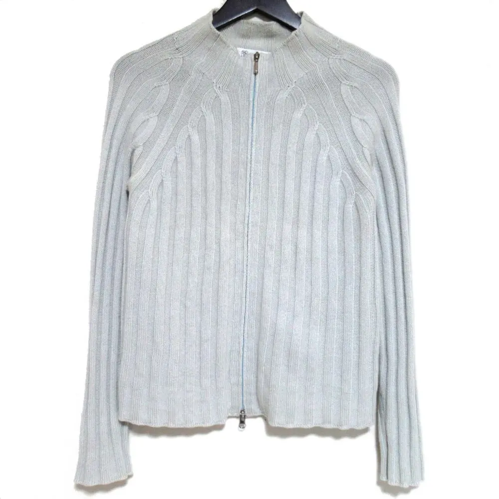 BRUNELLO CUCINELLI ブルネロクチネリ カシミヤ100% ジップアップ ニットジャケット カーディガン Mサイズ グレー