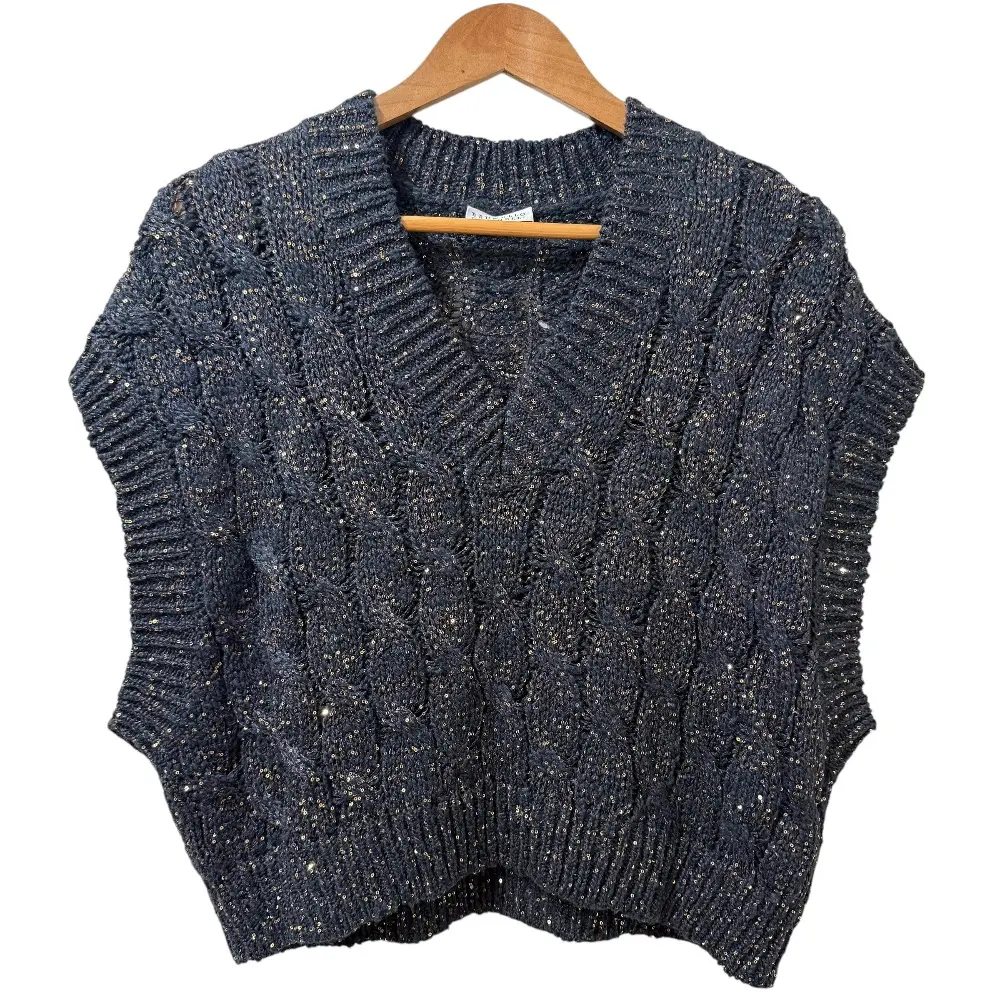 BRUNELLO CUCINELLI ブルネロクチネリ ボーダー柄 スパンコール ニット