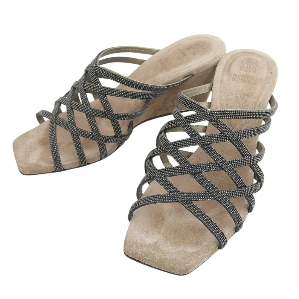 Brunello Cucinelli ブルネロクチネリ モニーレストラップ サンダル スライドサンダル 36 ブラウン系の買取実績【2025年2月買取】