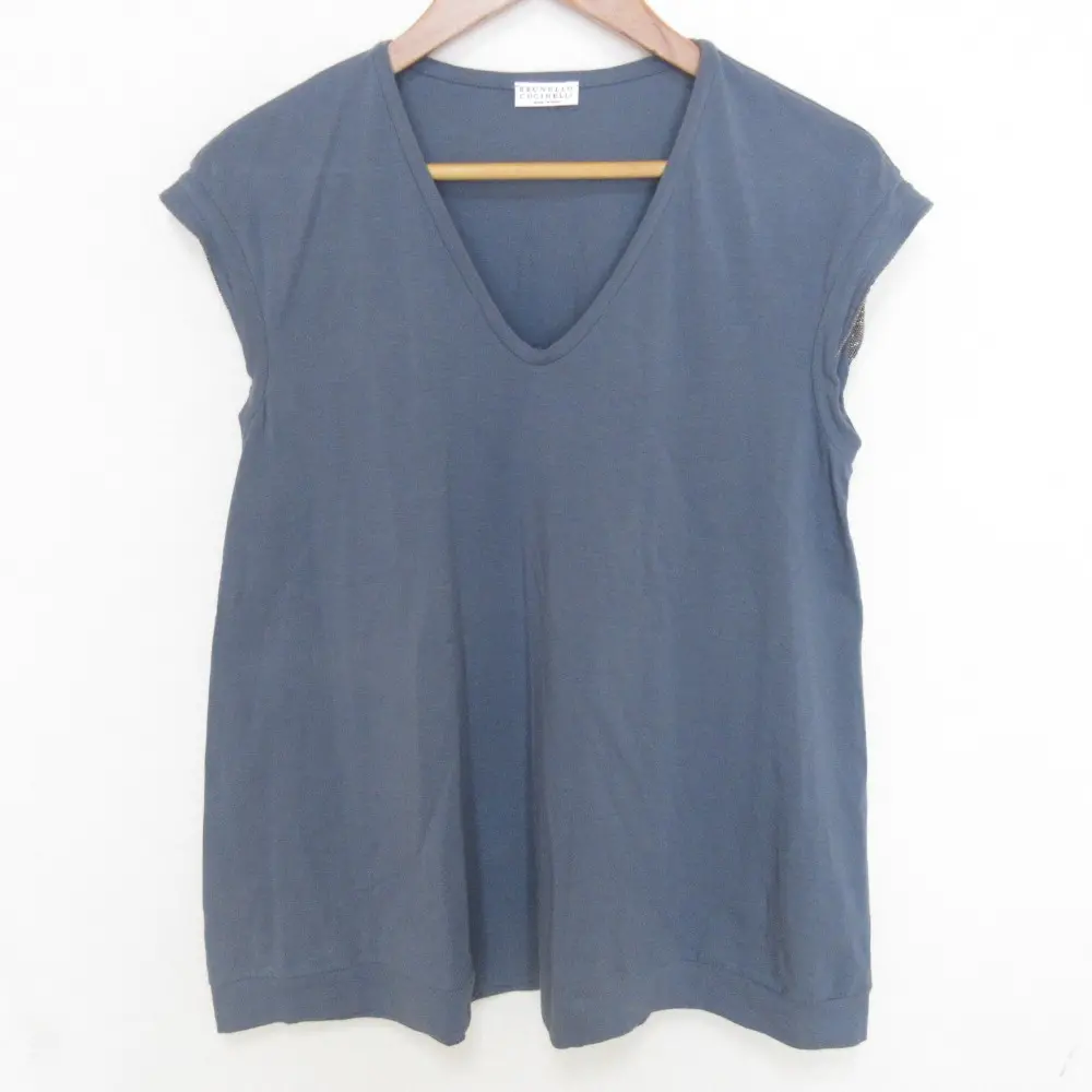 BRUNELLO CUCINELLI ブルネロクチネリ ストレッチ モニーレ ノースリーブカットソー サイズM グレー