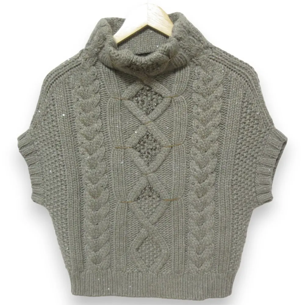 BRUNELLO CUCINELLI ブルネロクチネリ ボーダー柄 スパンコール ニット