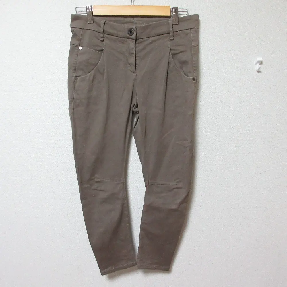 BRUNELLO CUCINELLI ブルネロクチネリ ストレッチ テーパード チノパンツ 40 ライトブラウン