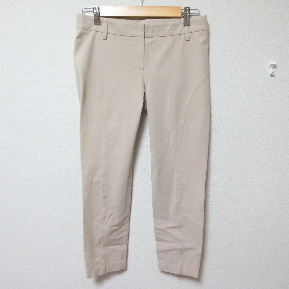 BRUNELLO CUCINELLI ブルネロクチネリ コットン ストレッチ テーパードパンツ 40 ベージュ