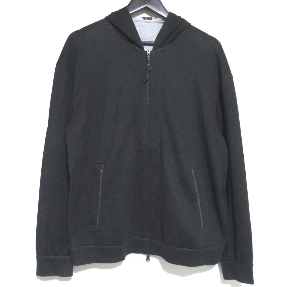 BRUNELLO CUCINELLI ブルネロクチネリ モニーレ装飾 ジップアップ ニット パーカー Lサイズ チャコールグレー