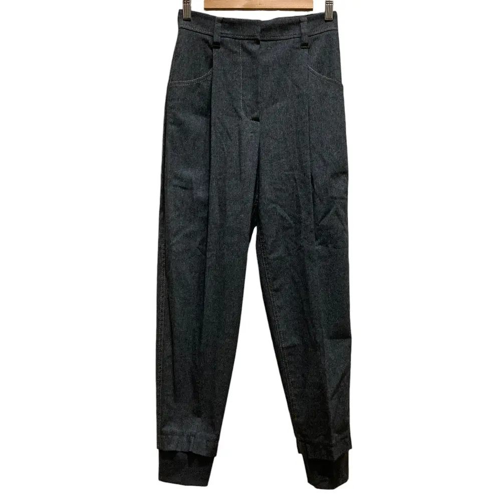 22AW BRUNELLO CUCINELLI ブルネロクチネリ 裾リブ スラックスパンツ I36 インディゴ