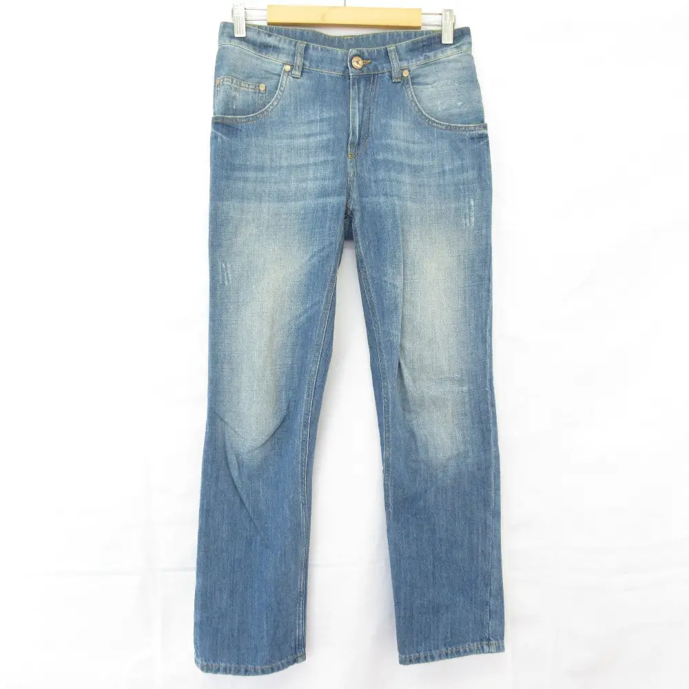 BRUNELLO CUCINELLI ブルネロクチネリ レザーパッチ USED加工 ジーンズ デニムパンツ サイズ34 ライトブルーの買取実績【2025年11月買取】
