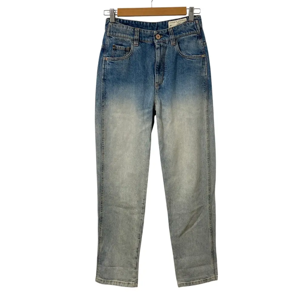 BRUNELLO CUCINELLI ブルネロクチネリ フェード加工 テーパード デニムパンツ ジーンズ サイズ38 インディゴブルー