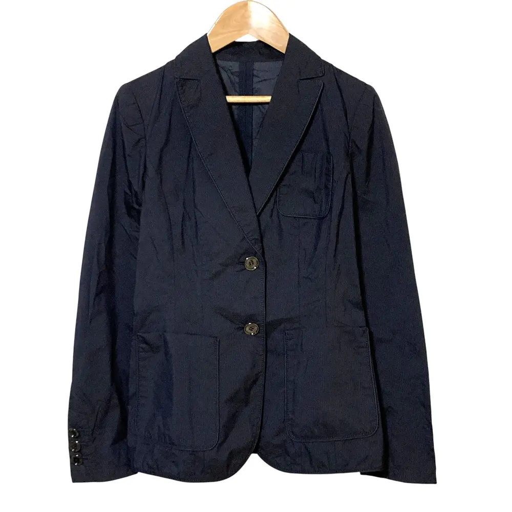 BURBERRY BLACK LABEL バーバリーブラックレーベル ナイロン テーラードジャケット 38 ネイビー