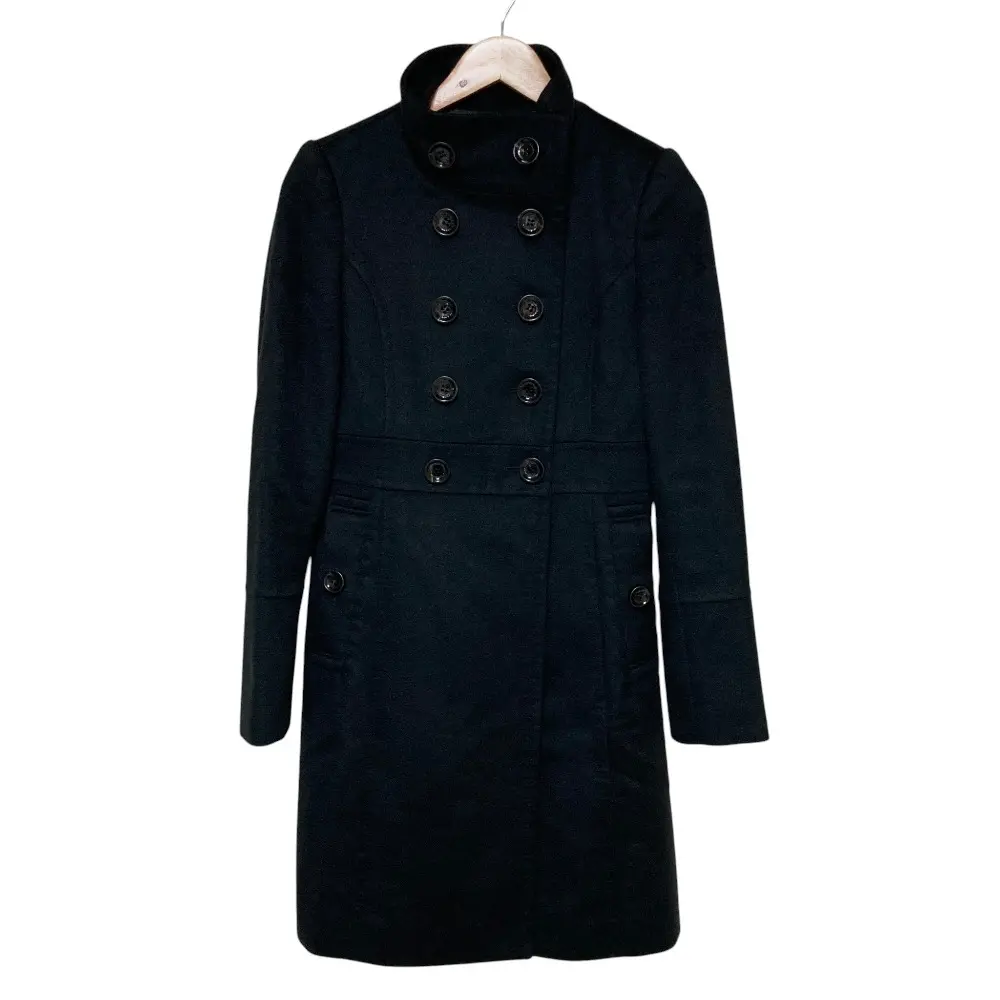 BURBERRY BLACK LABEL バーバリーブラックレーベル カシミヤ ロングコート 40 ブラック