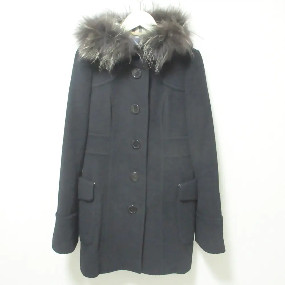 BURBERRY バーバリーブルーレーベル 裏地ノバチェック柄 ラクーン