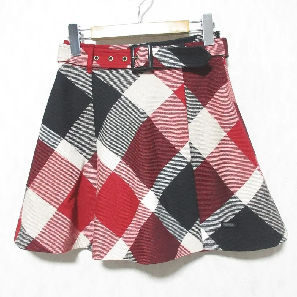 BURBERRY BLUE LABEL バーバリーブルーレーベル チェック ウール ミニ