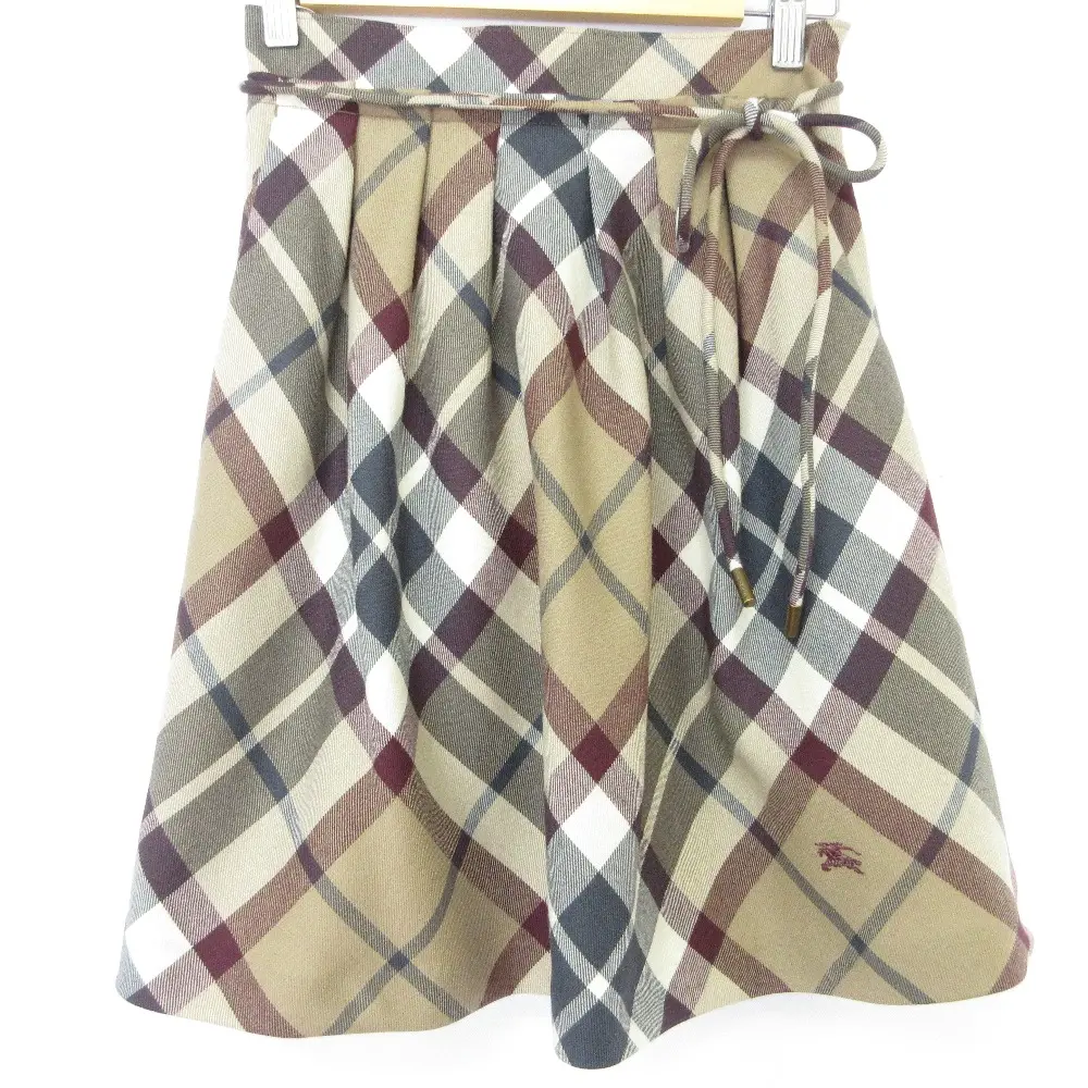 BURBERRY BLUE LABEL バーバリーブルーレーベル チェック柄 ウール