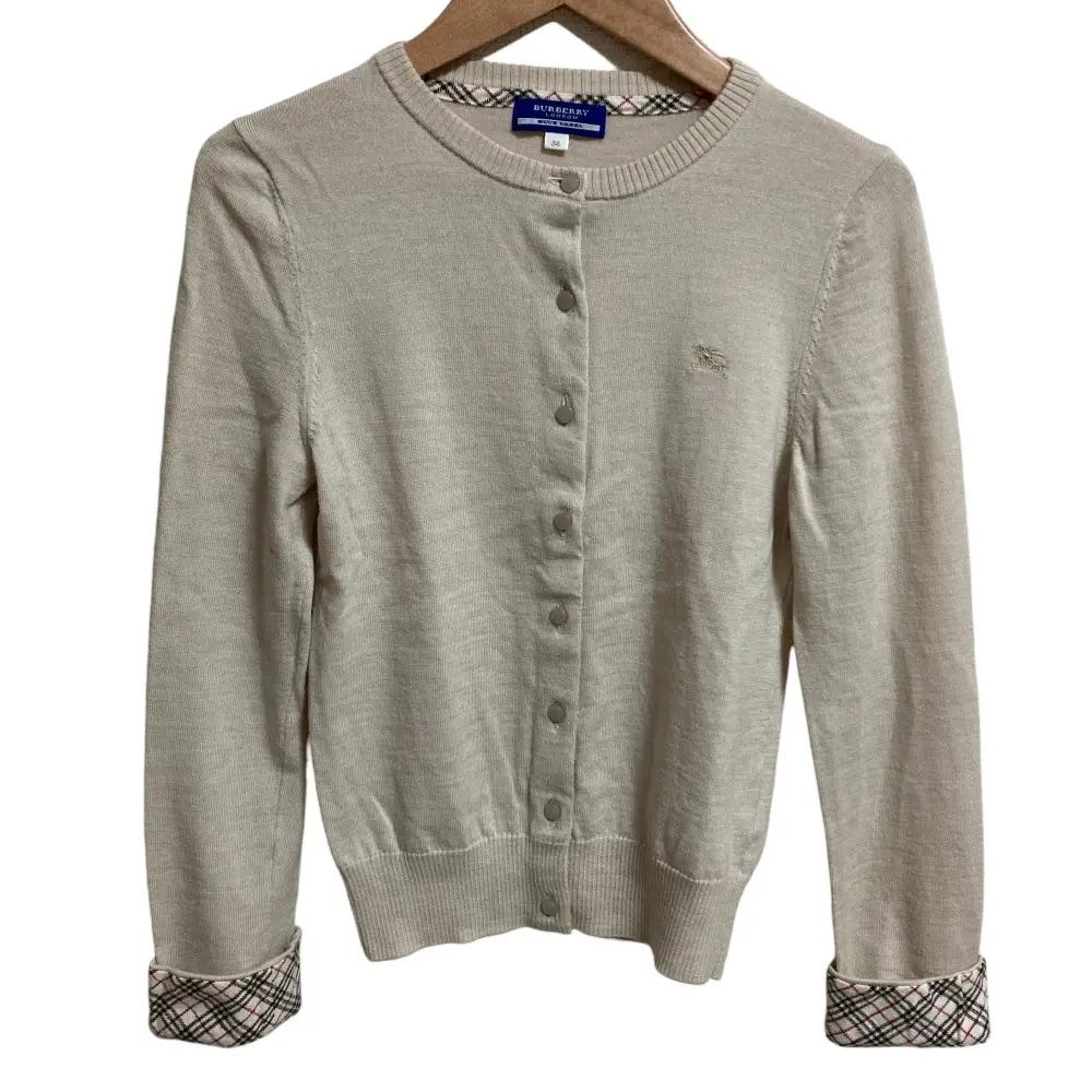 BURBERRY BLUE LABEL バーバリーブルーレーベル ロゴ 刺繡 クルー