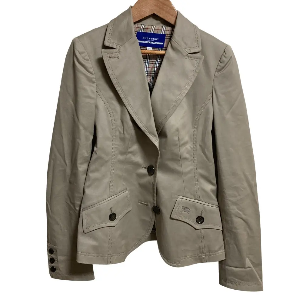 BURBERRY BLUE LABEL バーバリーブルーレーベル テーラードジャケット サイズ38 グレージュ